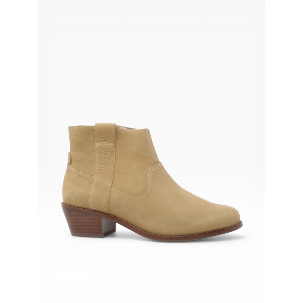 Vionic Womens Roselyn Ankle Boot Tan Leather Western Block Heel Size 7